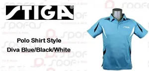 Nice Price Stiga Functional Fibre Polo Style Diva Blue - New - Picture 1 of 1