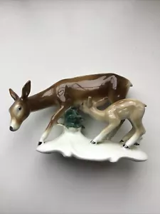 Reh mit Kitz, Porzellanfigur, GDR - Bild 1 von 7