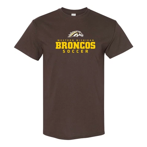 Western Michigan Broncos Wordmark Soccer T-Shirt - Dark Chocolate Cover