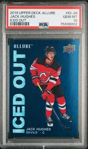 2019 Upper Deck Allure Jack Hughes Iced Out Rookie PSA 10 Low Pop - Picture 1 of 2