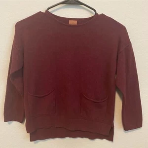 Zara Knitwear Girls Burgundy Pullover Sweater 8 - Picture 1 of 6