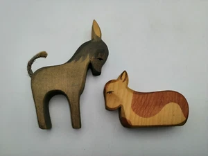 Figuras de belén Ostheimer buey y burro carpintería madera - Imagen 1 de 6