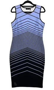 Apt. 9 - Kleid Größe 12 - blau und schwarz Midi figurbetont - sehr leichte Makel - Bild 1 von 16