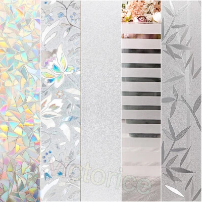 Frosted Window Film Privacy Static Cling Stained Glass Film Decoration Stickers - Image 1 of 4