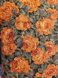 Orange Rosen Eleanor BURNS BENARTEX durch die Jahreszeiten BTY Quilten Baumwolle - Bild 1 von 6