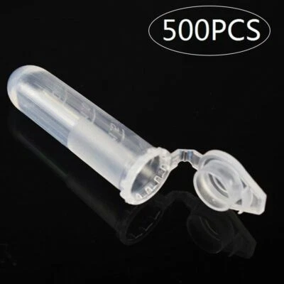 500pcs 2ml Micro Centrifuge Tube Vial Clear Plastic Vials Container Snap Cap - Image 1 of 4