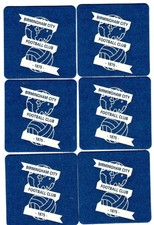 BIRMINGHAM CITY F.C. Pack of Official Crested Beer Mats Coasters FREE POST UK