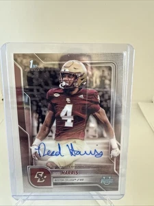 Reed Harris 2025 Bowman University Chrome Color Match Auto -Boston College - Picture 1 of 2
