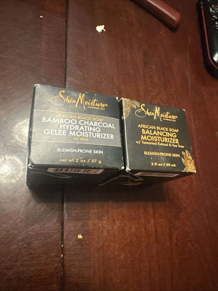 Crema hidratante de jalea hidratante de carbón de bambú con humedad de karité piel propensa a manchas paquete de 2 Foto 1 de 1