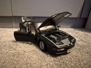 BMW 850i (1990)  1/18 Die Cast In Black by Bauer/ Maisto In VG Original Box - Picture 1 of 7