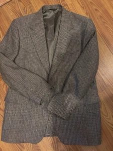 Mens Vintage Western Style Sport Cost 2 Button Wool Sport Lacrosse Made In USA - Picture 1 of 11