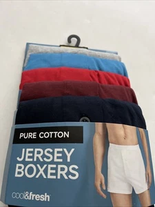 Marks & Spencer Men's Pure Cotton Jersey Boxers Multi Colour Size L 36-38 Waist  - Picture 1 of 6