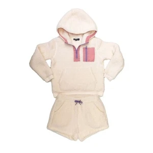 Freshman Girls Fleece Hoodie & Short Set In Jet Stream Medium MSRP $50 - Picture 1 of 2