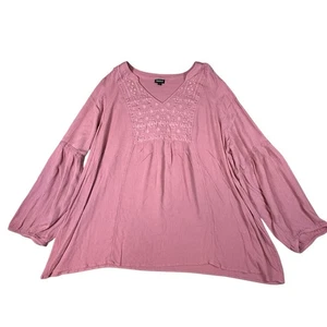 TORRID CRINKLE GAUZE EMBROIDERED TOP WOMEN’S SiZE 4 PRE-OWNED - Picture 1 of 5