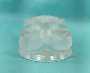 Lalique France Vintage Frosted Crystal 4 Birds Figurine – Signed - Picture 1 of 4