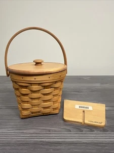 LONGABERGER CLASSIC 7” MEASURING BASKET W/ DIVIDER & LID - Picture 1 of 5