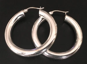 Vtg Earrings MARKED FAS 925 STERLING SILVER Pierced Dangle Hoop Jewelry lot y - Picture 1 of 3
