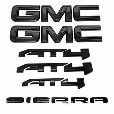 Kit OEM Grille Black GMC Sierra Emblem badge for 2019+ Sierra At4 1500 Gloss - Imagem 1 de 4
