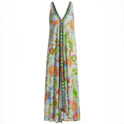 Johnny Was Flowy Embellished Sleeveless Eva Dress In Kayla Women's Size Medium - Image 1 of 4