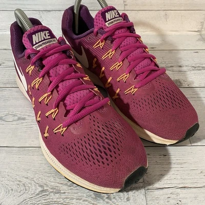 Nike Zoom Pegasus 33 Zapatos para Mujer 8 Rosa Púrpura Tejido Atlético Correr 831356-602 Foto 1 de 4