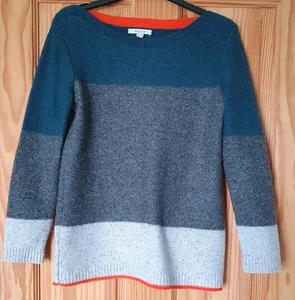 WHITE STUFF Womens Wool Blend Crop Jumper UK 8 Multicolour Sparkle Detail L24" - Picture 1 of 11