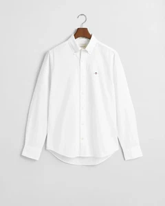 Gant Oxford Slim Fit Shirt M White Cotton Button-Down New RRP £95 - Picture 1 of 7