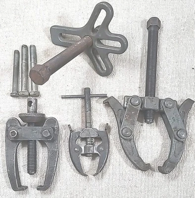 Vintage Lot Of Gear Pullers Jaws ,  Arms , Shafts, Cal-Van, Zim, New Britain  - Image 1 of 4