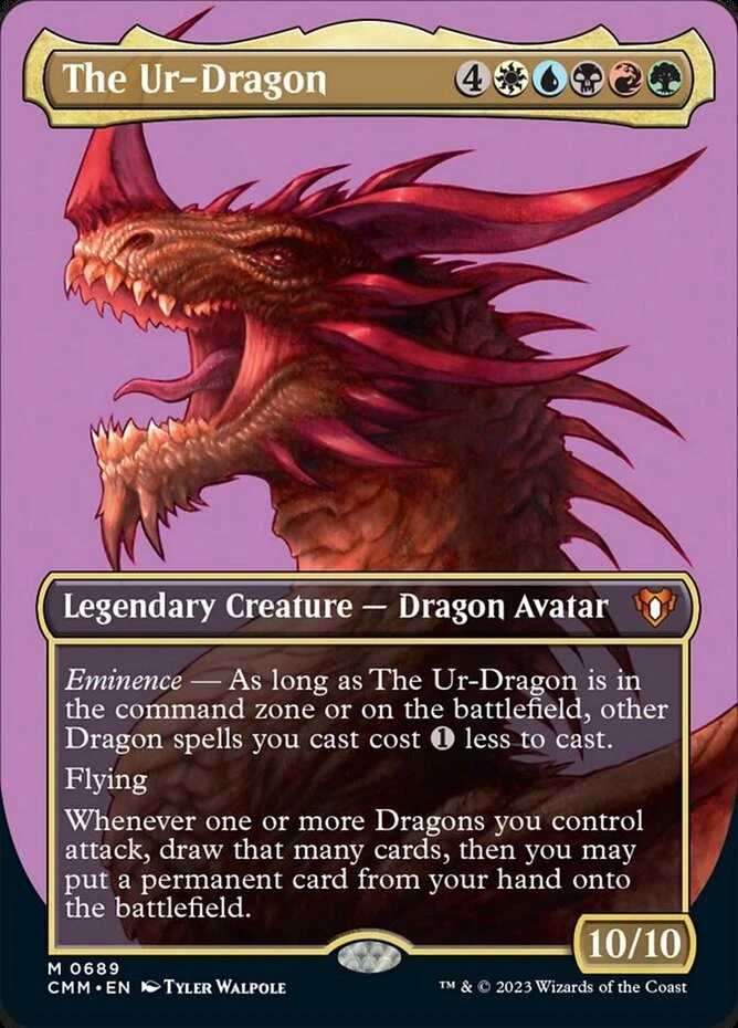 MTG The Ur-Dragon - Borderless, NM-Mint, English Commander Masters - Image 1 of 1