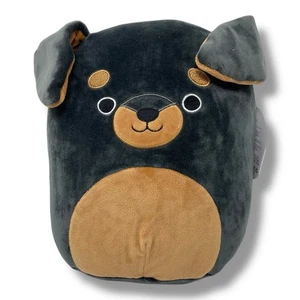 Squishmallows Mateo Plüsch dunkelgrau & braun Rottweiler Hund weiches Stofftier NEU - Bild 1 von 8