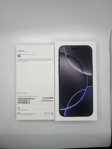 Apple A3084 iPhone 16 Pro Max Black Titanium 256GB - Empty Box ONLY - Picture 1 of 3