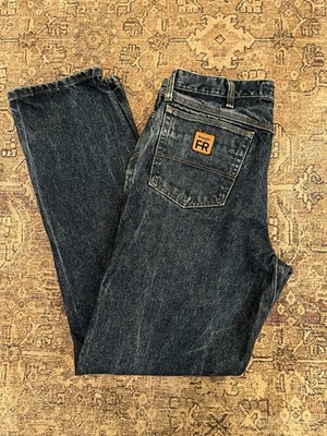 Wrangler Riggs FR Fire Resistant Relaxed Fit Blue Wash Jeans 34X34 FR3W050 ARC - Image 1 of 4