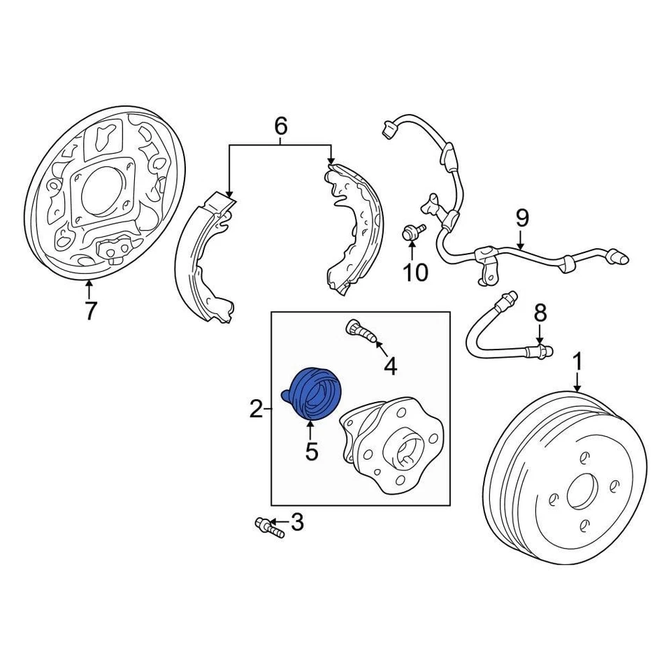 For Toyota Prius 2001-2003 Toyota 8954452030 Rear Right ABS Wheel Speed Sensor - Image 1 of 1