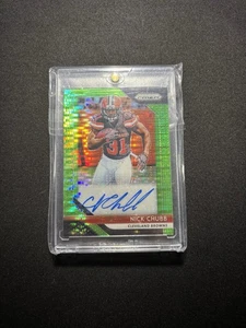 Panini Prizm 2018 - Autógrafos de novato Nick Chubb #RA-NC verde neón Pulsar Prizm - Imagen 1 de 2