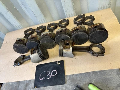 1971 1972 1973 1974 DODGE MOPAR 440 BIG BLOCK ENGINE PISTONS CONNECTING RODS 8PC - Image 1 of 4