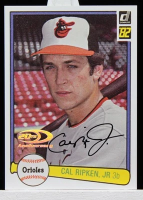 Donruss Cal Ripken Jr 2001 20 aniversario automático #32/82 Orioles Foto 1 de 2