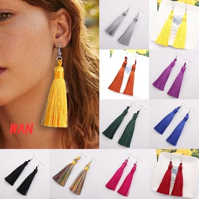 Tassel Boho Long Dangle Earrings Fringe in Large Variation of Colours For Women - Image 1 of 4