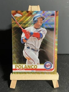 2019 Topps Chrome Gold Wave Refractor Jorge Polanco 11/50 EBAY 1/1 #81 RARE SSP - Picture 1 of 2