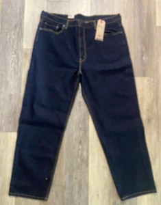 Levis 550's Denim Jeans Mens 42x34 Relaxef Fit Dark Wash Blue NWT - Picture 1 of 5