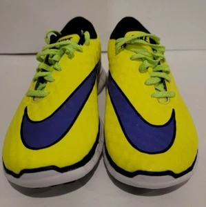 Nike Boys Free Hypervenom 705390-700 Yellow Black Running Shoes Lace Up Size 5Y - Picture 1 of 6