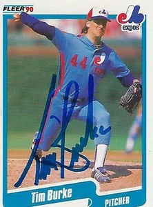 TIM BURKE FIRMADO 1990 FLEER #342 - EXPOSICIONES DE MONTREAL - Imagen 1 de 1