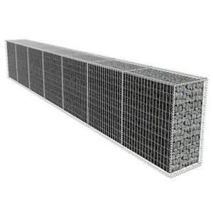 Gabionenwand mit Abdeckung Gabione Steinkorb Wand Mauer 600x50x100cm Garten K4J8 - Bild 1 von 6