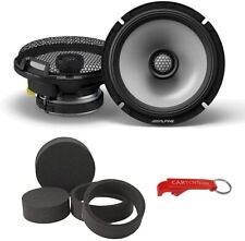 Alpine R-Series R2-S65 6.5" 2-Way Coax Hi-Res Car Audio Speakers w/Fast Rings