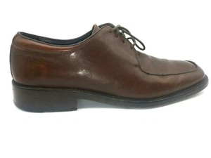 Gordon Rush Tyler Brown Leather Oxford Shoe Split Toe Mens 43 US 10 Casual Italy - Picture 1 of 12