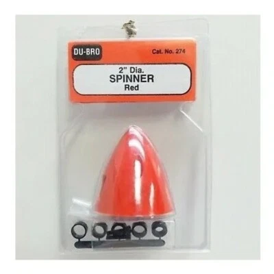 DuBro DUB274 Red 2 Two Blade RC Remote Control Airplane Spinner 2" 2 Inch - Image 1 of 3