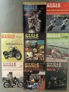 1967 Lot Of 8 CYCLE WORLD Ducati Harley Triumph Norton Bmw Motorcycle Magazines - Picture 1 of 5