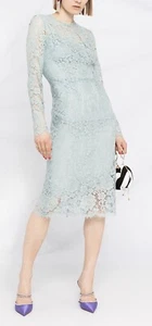 1850GBP DOLCE & GABBANA SIZILIEN HELLBLAU SPITZE ETUIKLEID MID KLEID PARTY 44 UK12 L - Bild 1 von 6