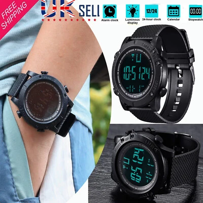 Men Waterproof Digital Sports Watch Military Tactical LED Backlight Wristwatch - Image 1 of 4