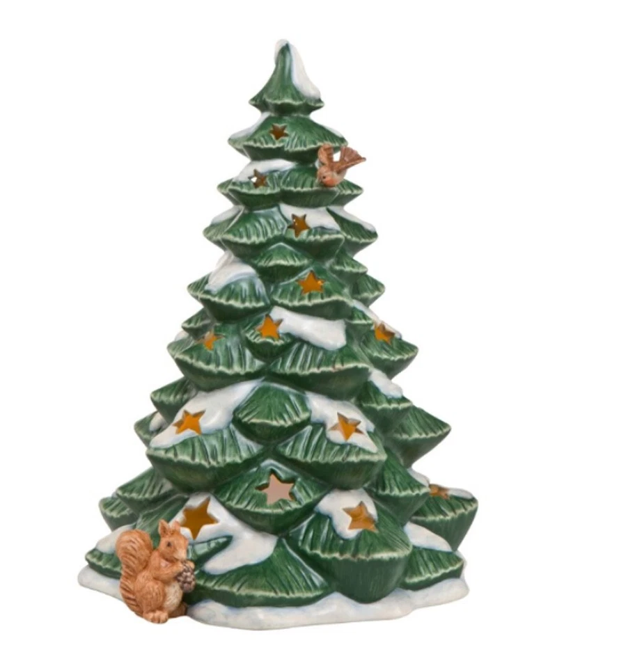 Goebel Verschneiter Lichterbaum mit LED Tannenbaum Eichhörnchen 23,5 cm 1657 - Bild 1 von 1