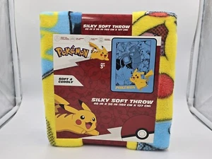 Pokemon Throw Blanket 40" x 50" Silky SUPER SOFT NEW - Picture 1 of 4