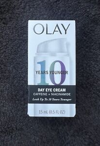 Olay 10 Years Younger Day Eye Cream Caffeine + Niacinamide 15mL 0.5 Fl Oz NEW